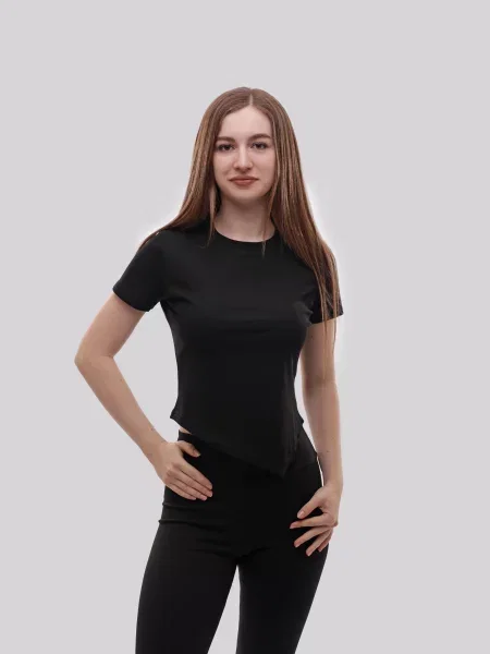 Футболка STREAM віскоза/поліестер чорний