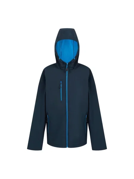 Dwuwarstwowa Kurtka Soft Shell Navigate Z Kapturem niebieska