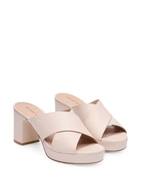 Sandale Stuart Weitzman cu platformă cu bretele roz