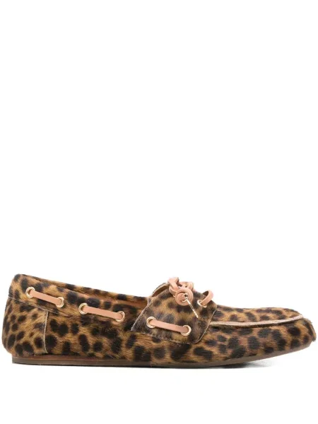 Ниски обувки Ancient Greek Sandals с принт с леопардов принт кафяво