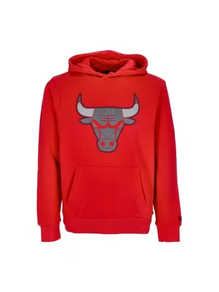 Bluza z kapturem New Era z kapturem z logo czerwona