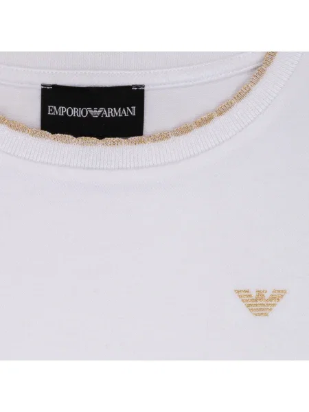 Tricou copii Emporio Armani alb