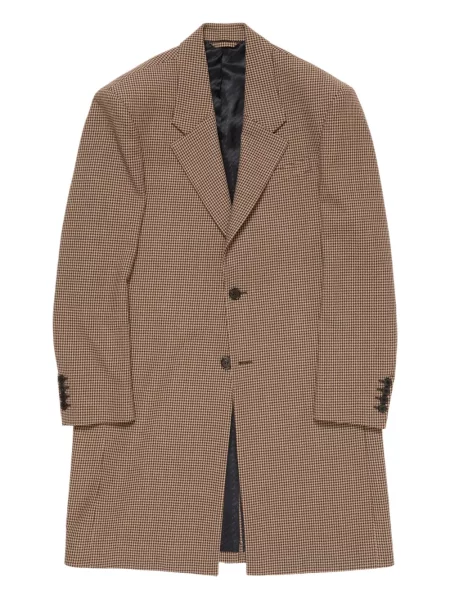 Palton Acne Studios de lână cu model pepito maro