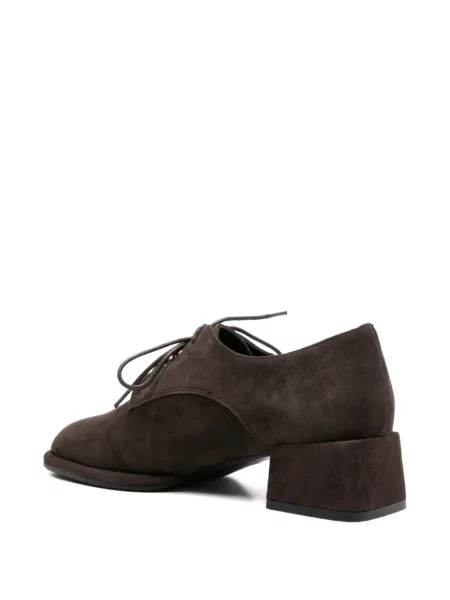 Велурени обувки в стил дерби Adrianna Feretti кафяво