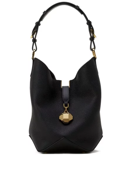 Geantă bucket Lanvin cu imprimeu geometric negru