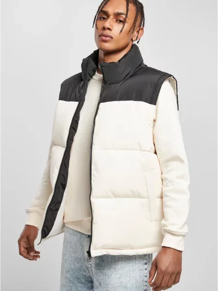 Urban Classics Brezrokavnik črna bela