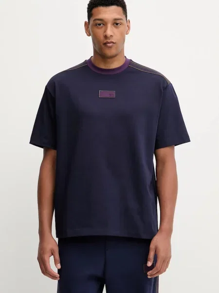Emporio Armani tricou din marin cu imprimeu albastru