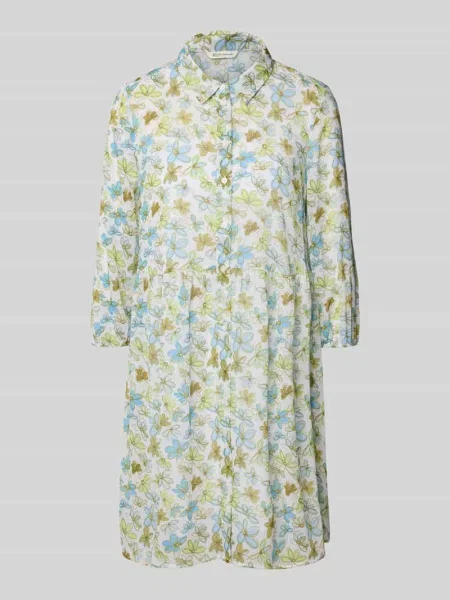 Sukienka o kroju babydoll i linii A z szyfonu z podszewką z Tom Tailor Denim biała