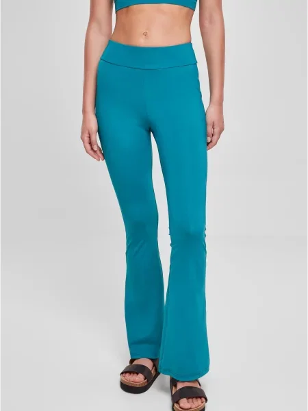 Legginsy Urban Classics z wysoką talią zielone