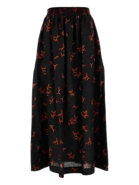 Fustă Fendi cu imagine negru