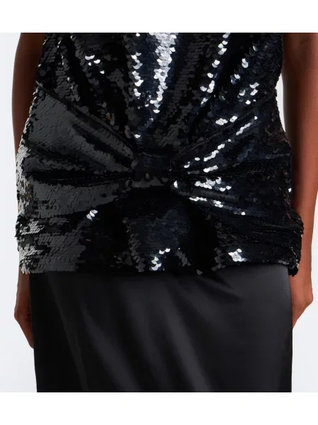 Top Simone Rocha cu funde negru