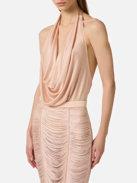 Топ Elisabetta Franchi бежевий