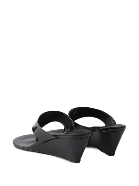 Sandale Prada din piele cu pană negru