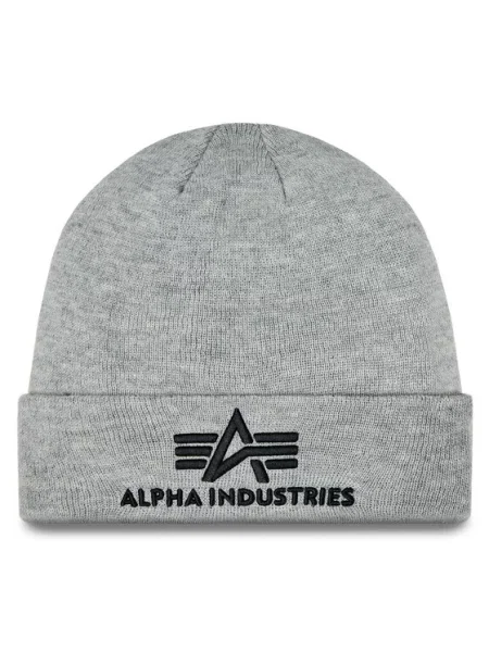 ALPHA INDUSTRIES Megzta kepurė pilka