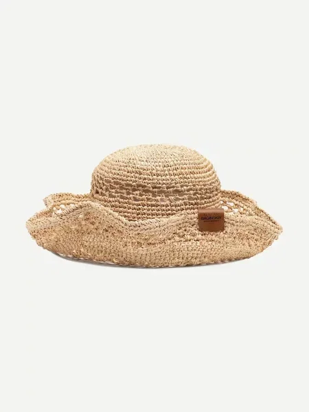 RUSLAN BAGINSKIY pălărie de paie pentru femei Bucket Hat bej