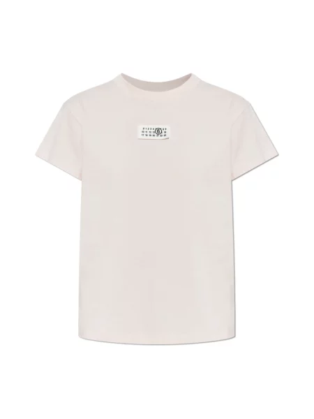 Koszulka Mm6 Maison Margiela z logo różowa
