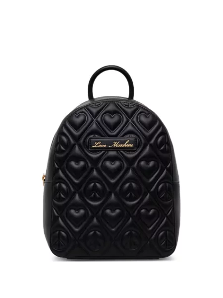 Prošiven ruksak Love Moschino s uzorkom srca crna