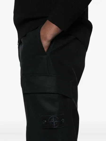 Фланелени карго панталони Stone Island камъни синьо