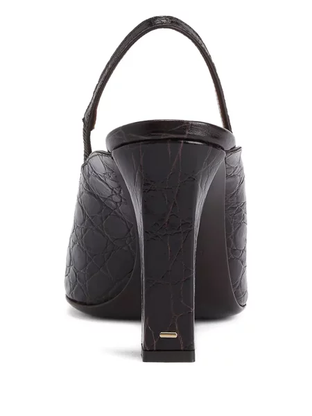 Pantofi cu toc Giuseppe Zanotti slingback maro