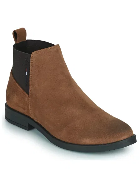 Botine chelsea Tommy Jeans maro