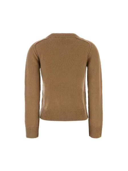 Sweter Burberry wełniany brązowy
