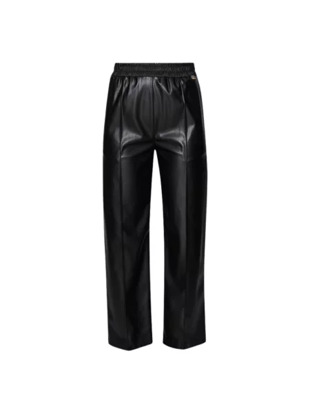 Spodnie Liu Jo skórzane czarne