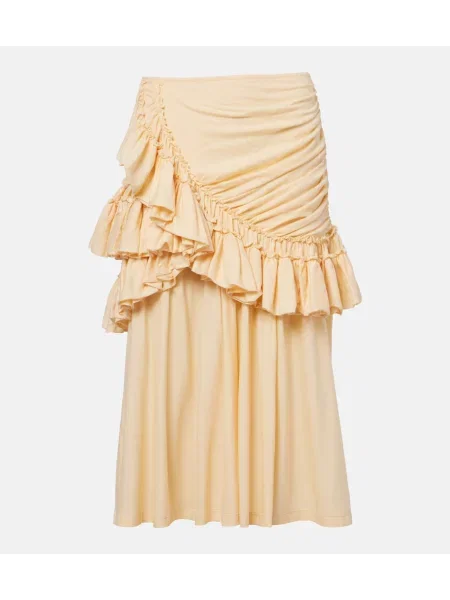 Fustă midi Dries Van Noten galben