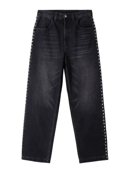 Bershka Jeans denim negru