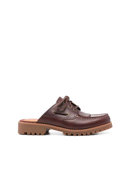 Klapki mules Timberland skórzane brązowe