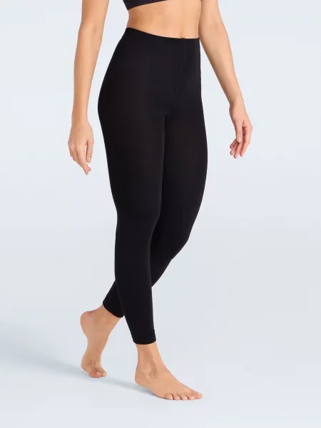 Legginsy z podszewką z polaru Black czarne