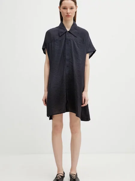 W SS DD OVRSHRT rochie simplă din in