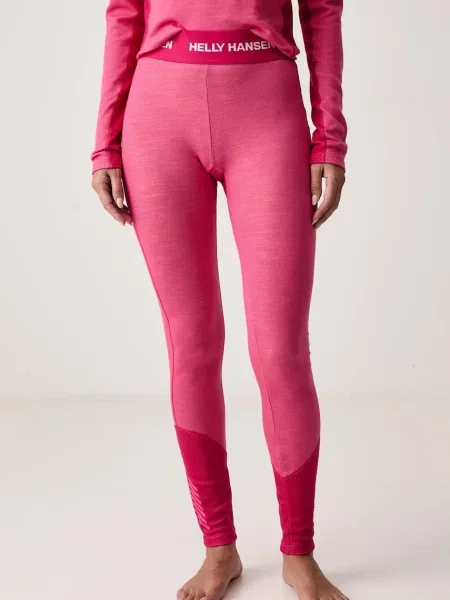 Helly Hansen termo legíny s merino vlnou LIFA MERINO růžové