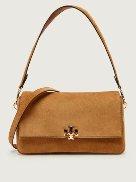 TORY BURCH Geantă pe umăr Charlie | piele întoarsă bej