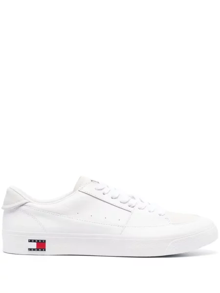 Sneakerși Tommy Jeans din piele alb