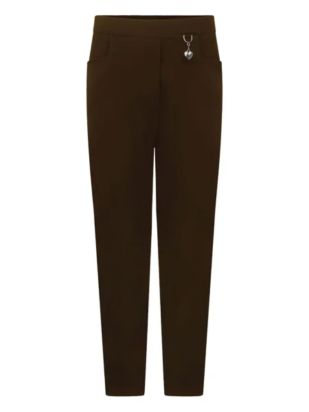 Spodnie dziecięce Zeco Schoolwear brązowe