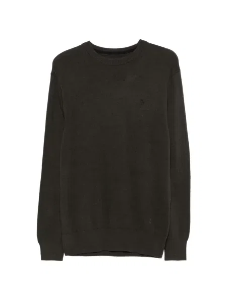 Pulover Marc O'polo cu broderie cu decolteu rotund maro
