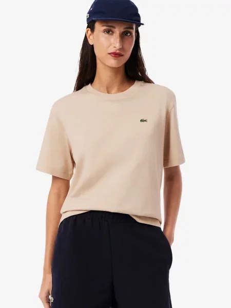 Футболка Lacoste бежевая