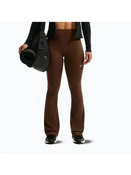 Legíny Nike One High Waisted Flared cacao wow/white bílé