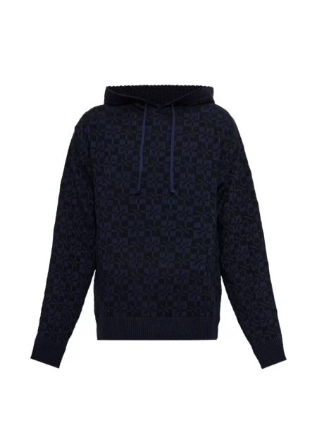 Hanorac cu glugă Kenzo cu imprimeu geometric albastru