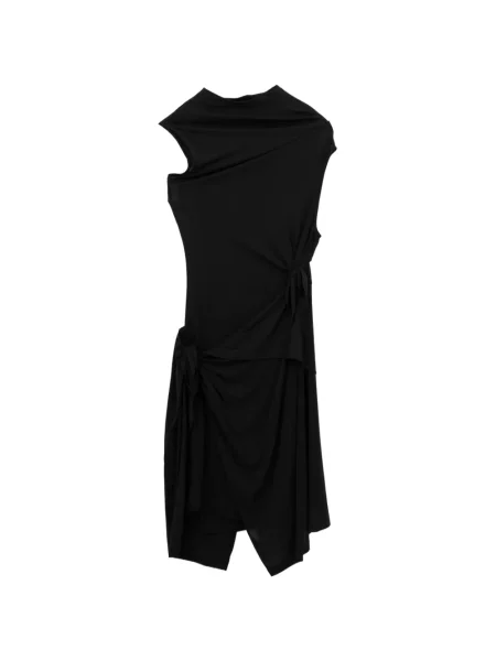 Rochie Helmut Lang asimetrică drapată negru