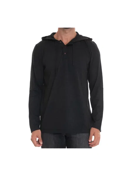 Sweter Kiton z kapturem czarny