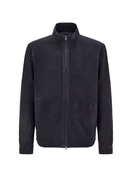 Geanta de piele Canali albastru