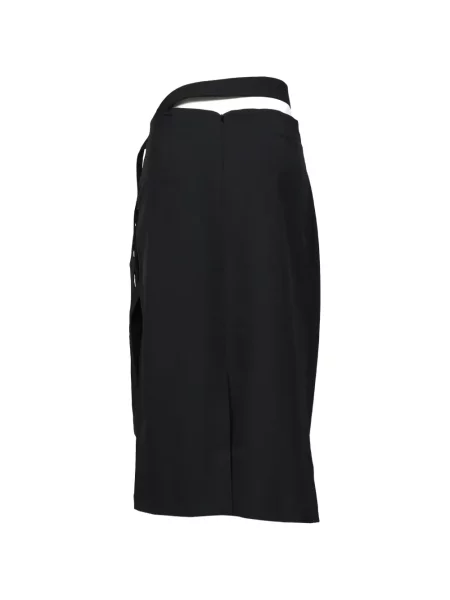 Fustă midi Bohemseo drapată negru
