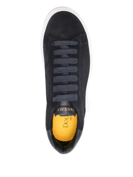 Sneakerși Doucal's cu șireturi din piele de căprioară albastru