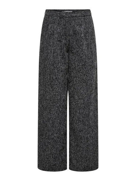 JDY Petite Pantaloni Franceska negru alb