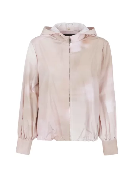 Jachetă cu glugă Fabiana Filippi cu model floral cu glugă cu imagine