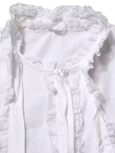Fodros csipkés blúz Dolce & Gabbana fehér