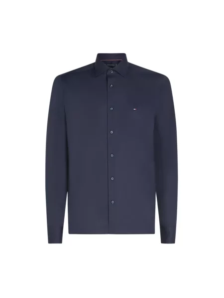 Koszula Tommy Hilfiger popelinowa niebieska