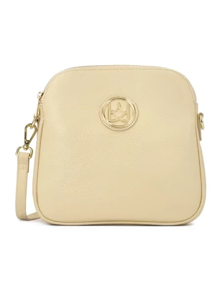 Torebka skórzana Kazar skórzana beżowa