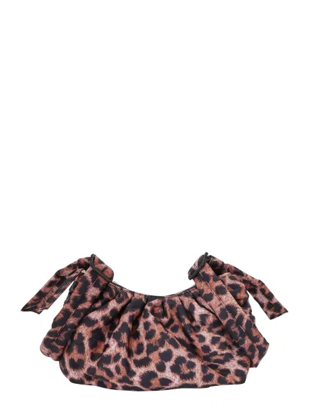 TOPSHOP Geantă de umăr Cian maro / negru alb